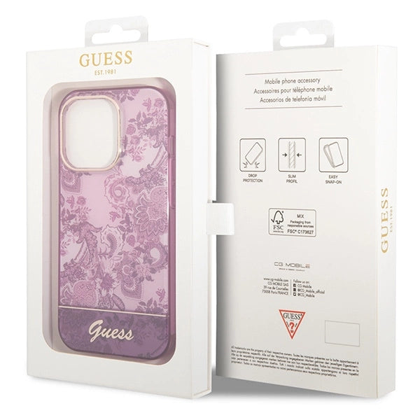 Guess Porcelæn Samlingscase til iPhone 14 Pro Max - fuchsia
