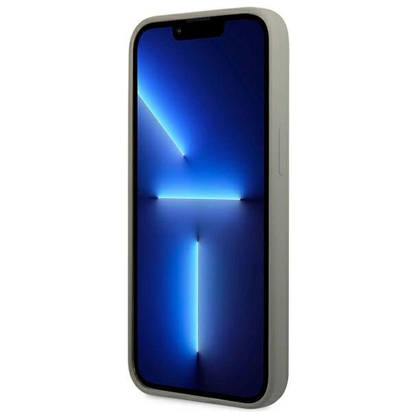 Guess GUHMP13LSPLG iPhone 13 Pro / 13 6.1" grå/grå hard case Silikon Logo Plade MagSafe