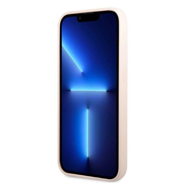 Guess GUHMP13XSPLP iPhone 13 Pro Max 6.7" pink/pink hard case Silicone Logo Plate MagSafe