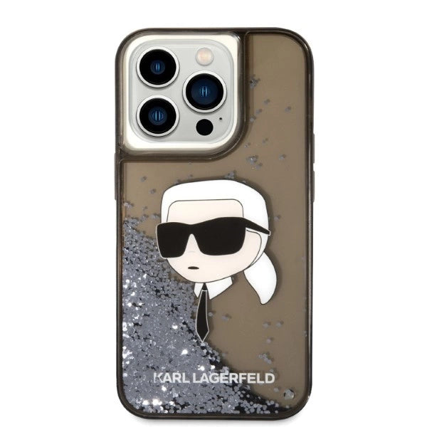 Karl Lagerfeld KLHCP14LLNKHCK iPhone 14 Pro 6.1" sort/sort hardcase Glitter Karl Head