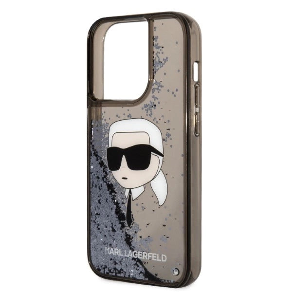 Karl Lagerfeld KLHCP14LLNKHCK iPhone 14 Pro 6.1" sort/sort hardcase Glitter Karl Head