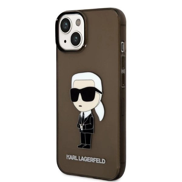 Karl Lagerfeld Ikonik Karl-foder til iPhone 14 Plus - sort
