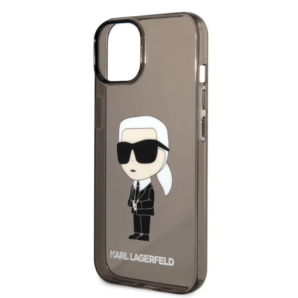 Karl Lagerfeld Ikonik Karl-foder til iPhone 14 Plus - sort