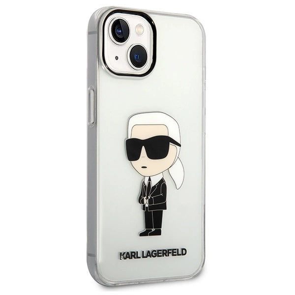 Karl Lagerfeld Ikonik Karl fodtøj til iPhone 14 Plus - gennemsigtigt