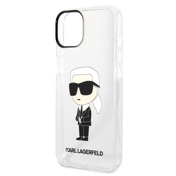 Karl Lagerfeld Ikonik Karl fodtøj til iPhone 14 Plus - gennemsigtigt