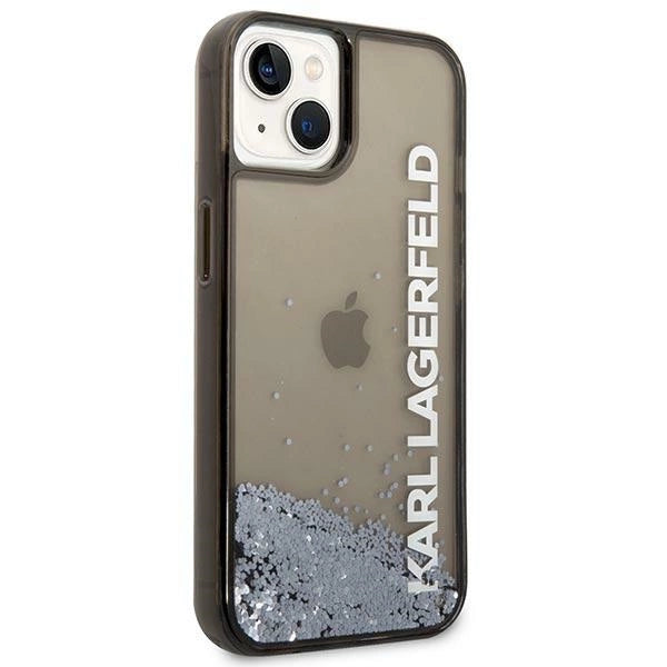 Karl Lagerfeld Liquid Glitter Elong case til iPhone 14 Plus - sort