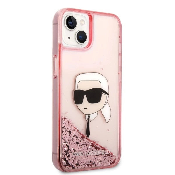 Karl Lagerfeld Glitter Karl's hovedkasse til iPhone 14 Plus - pink