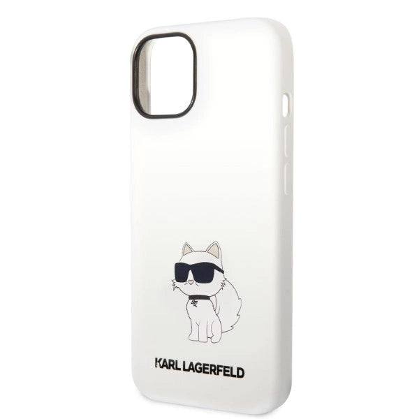Karl Lagerfeld Silicone Choupette-foder for iPhone 14 Plus - hvid