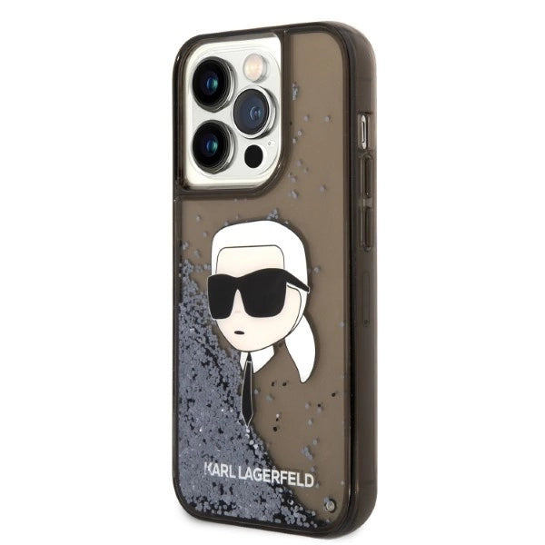 Karl Lagerfeld Glitter Karl's hovedkasse til iPhone 14 Pro Max - sort