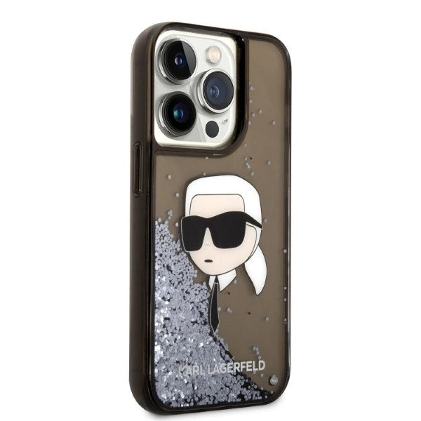 Karl Lagerfeld Glitter Karl's hovedkasse til iPhone 14 Pro Max - sort