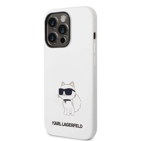 Karl Lagerfeld Silicone Choupette-foder for iPhone 14 Pro Max - hvid