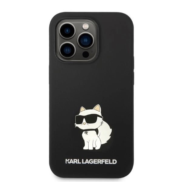 Karl Lagerfeld Silicone Choupette-foder for iPhone 14 Pro Max - sort