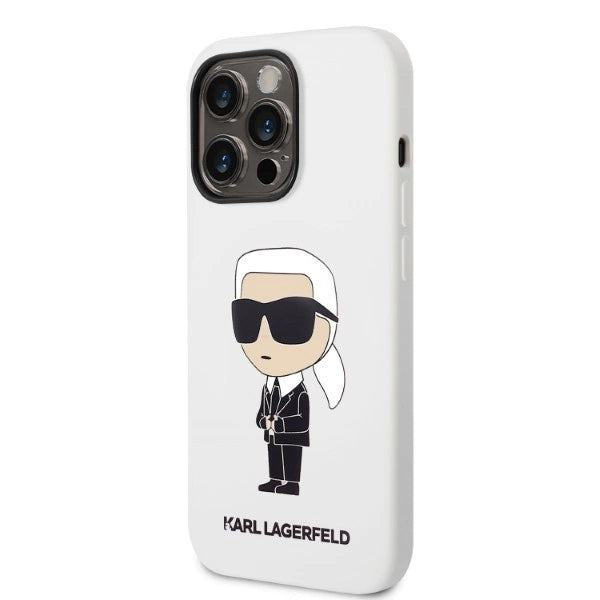 Karl Lagerfeld Silicone Ikonik-foder for iPhone 14 Pro Max - hvid
