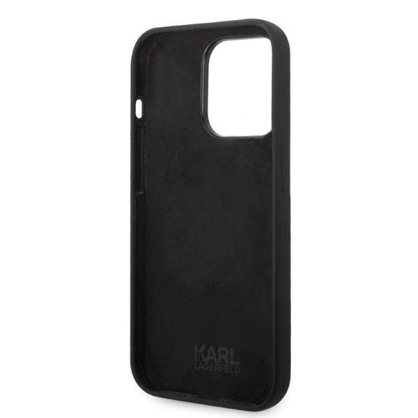 Karl Lagerfeld Silicone Ikonik-foder for iPhone 14 Pro Max - sort