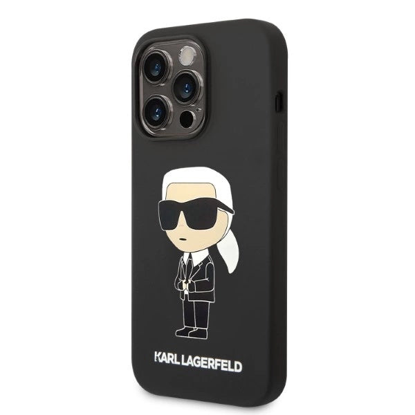 Karl Lagerfeld Silicone Ikonik MagSafe-kasse til iPhone 14 Pro - sort