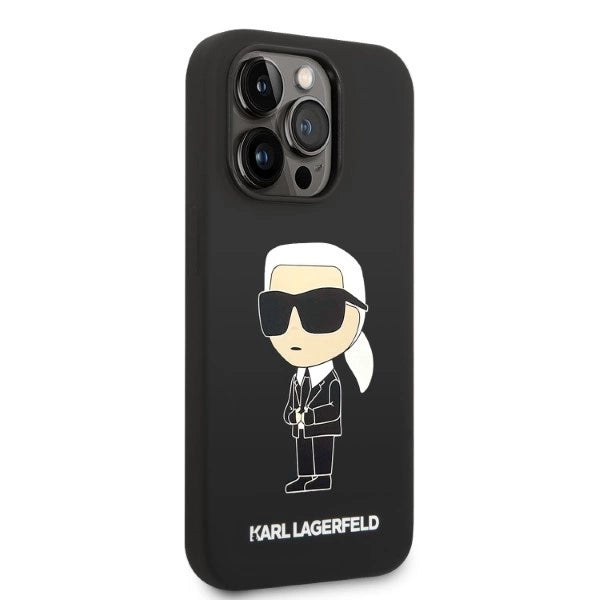 Karl Lagerfeld Silicone Ikonik MagSafe-kasse til iPhone 14 Pro - sort