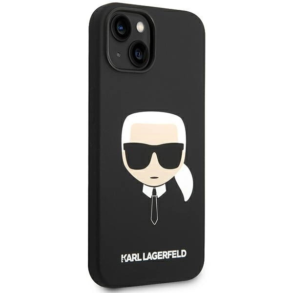 Karl Lagerfeld Silicone Karl's Head MagSafe-foder for iPhone 14 Plus - sort