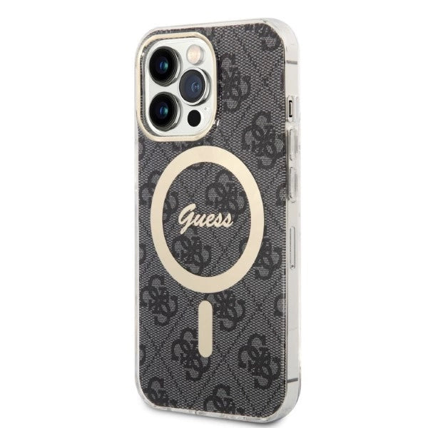 Set Guess GUBPP13LH4EACSK Case+ Charger iPhone 13 Pro sort/sort hard case 4G Print MagSafe
