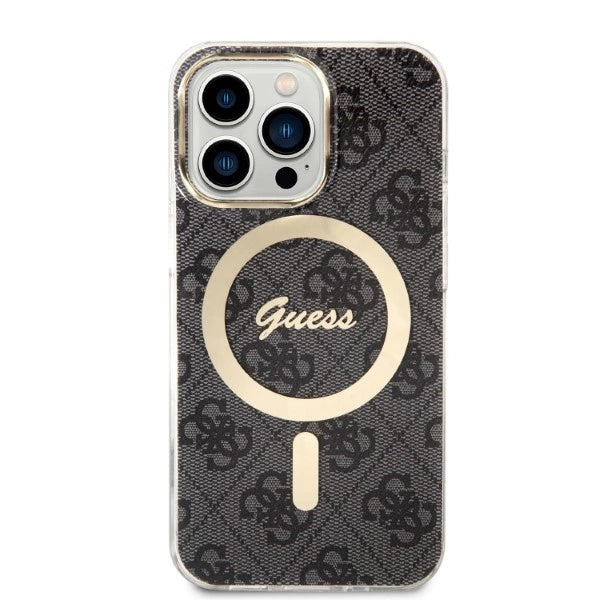 Set Guess GUBPP13LH4EACSK Case+ Charger iPhone 13 Pro sort/sort hard case 4G Print MagSafe
