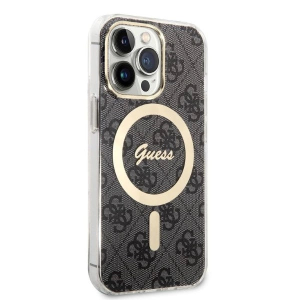 Set Guess GUBPP13LH4EACSK Case+ Charger iPhone 13 Pro sort/sort hard case 4G Print MagSafe