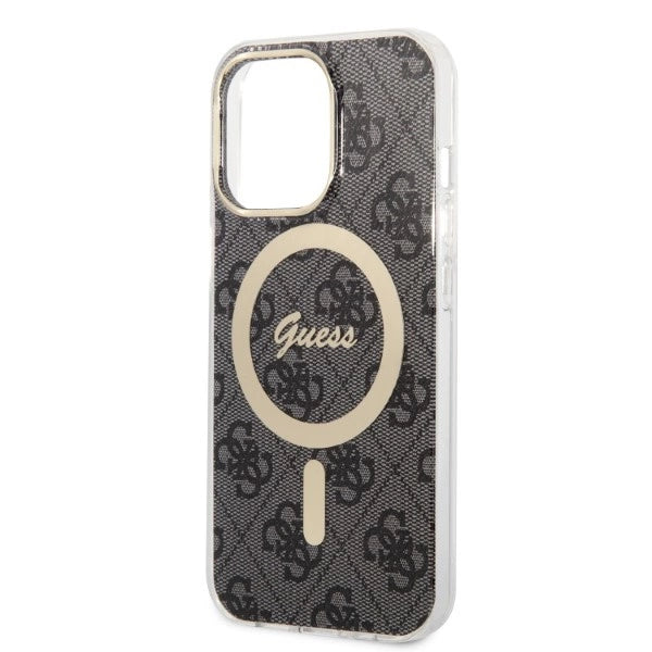 Set Guess GUBPP13LH4EACSK Case+ Charger iPhone 13 Pro sort/sort hard case 4G Print MagSafe