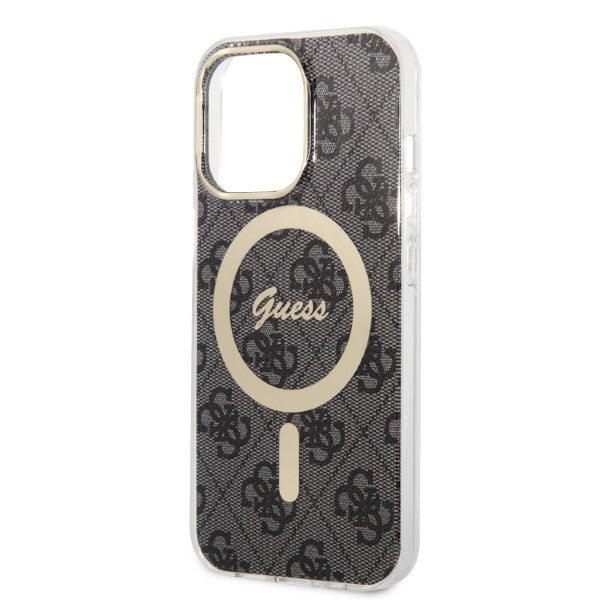 Set Guess GUBPP13XH4EACSK Case+ Charger iPhone 13 Pro Max sort/sort hard case 4G Print MagSafe