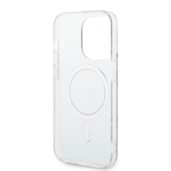 Set Guess GUBPP14LH4EACSB Case+ Charger iPhone 14 Pro 6,1" blå/blå hårdkasse 4G Print MagSafe