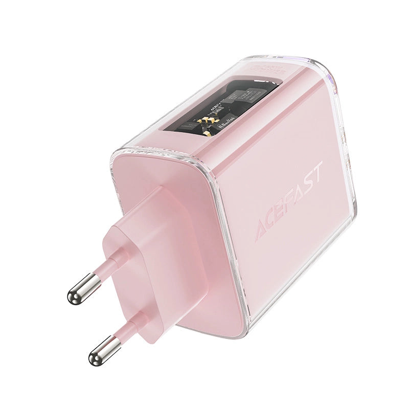 Acefast oplader GaN 65W 3 porte (1xUSB, 2xUSB C) grå (A45)