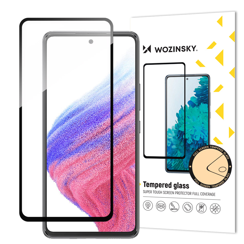 Wozinsky Full Glue tempereret glas Samsung Galaxy A54 5G 9H Full Screen tempereret glas med sort ramme