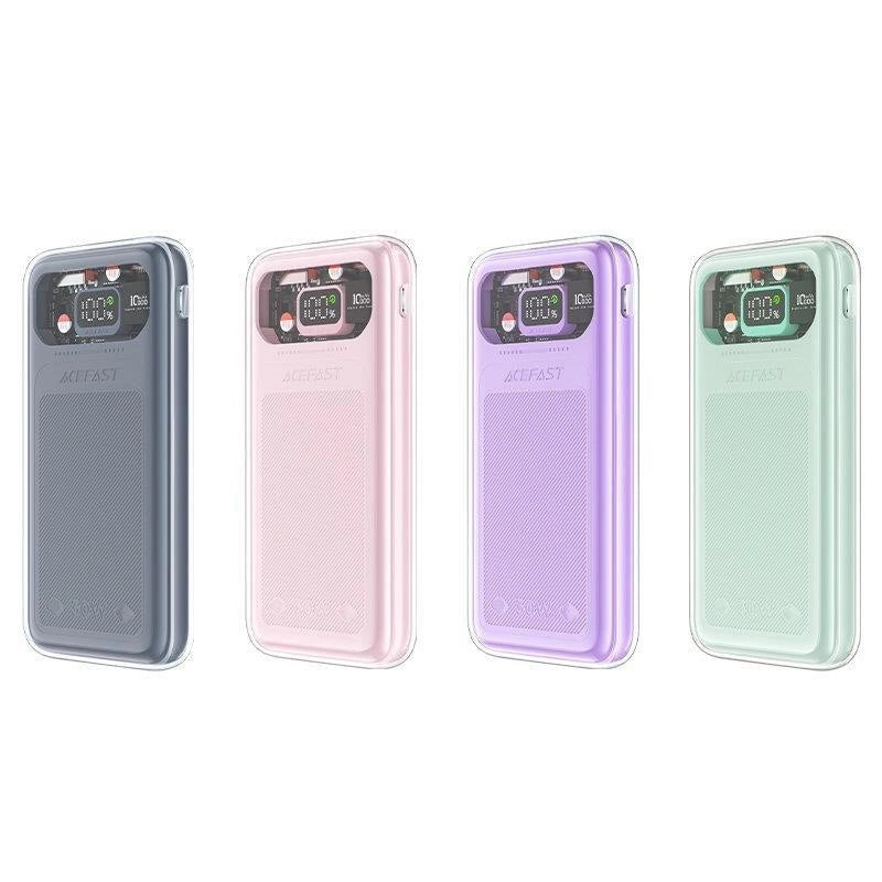 Acefast powerbank 10000mAh Sparkling Series hurtig opladning 30W grøn (M1)