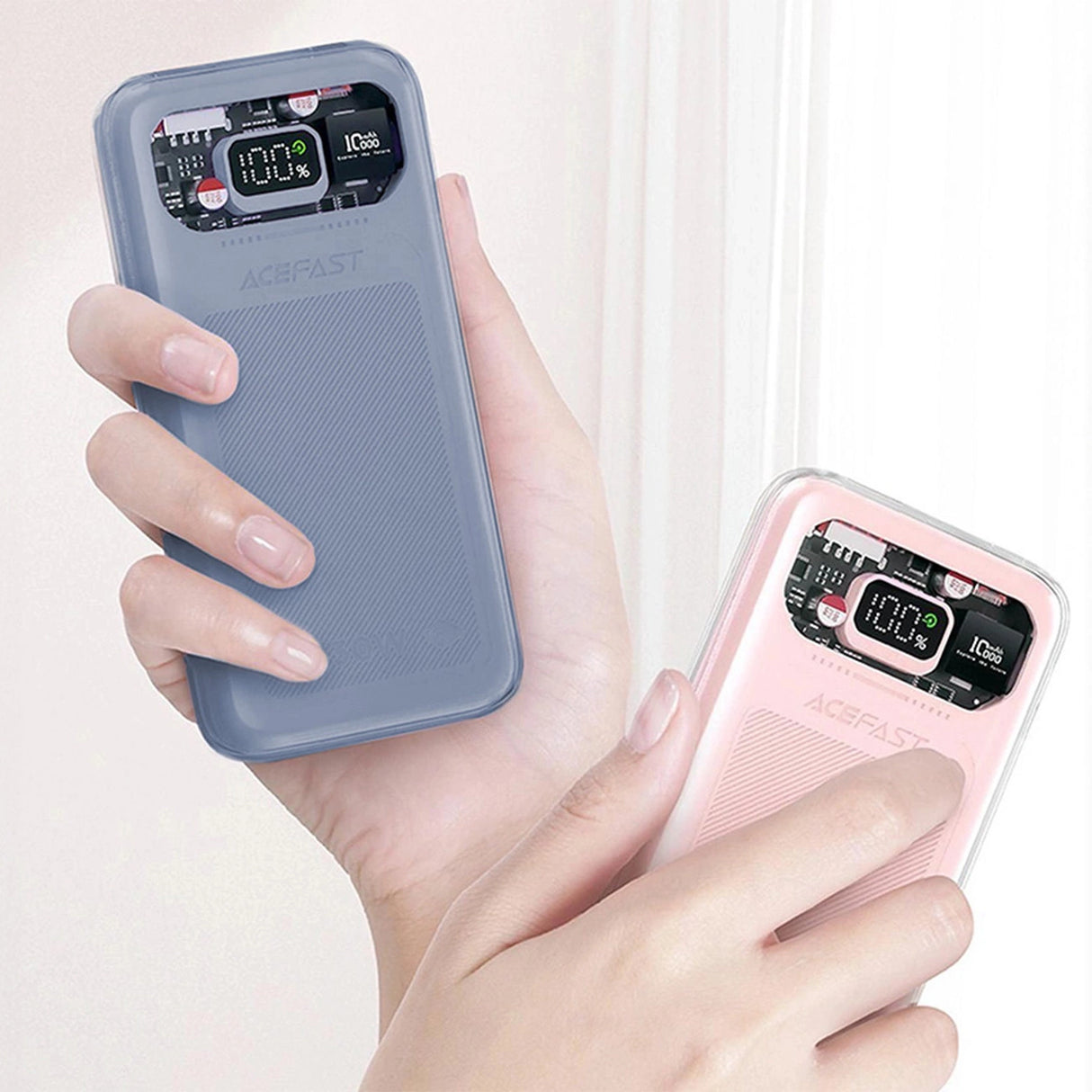 Acefast powerbank 10000mAh Sparkling Series hurtig opladning 30W grå (M1)