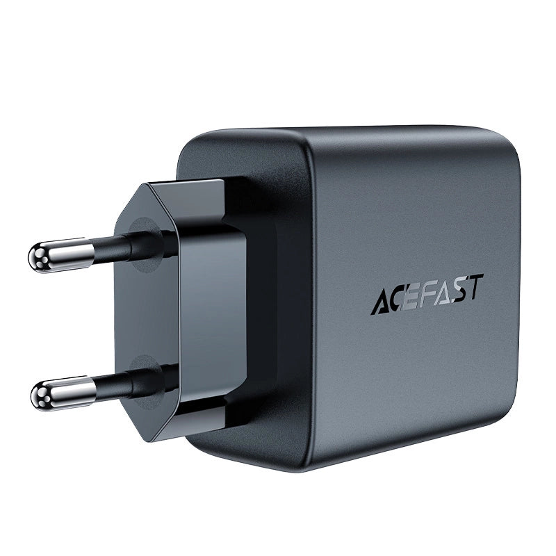 Hurtig opladning GaN 35W PD 2x USB C Acefast A49 - sort