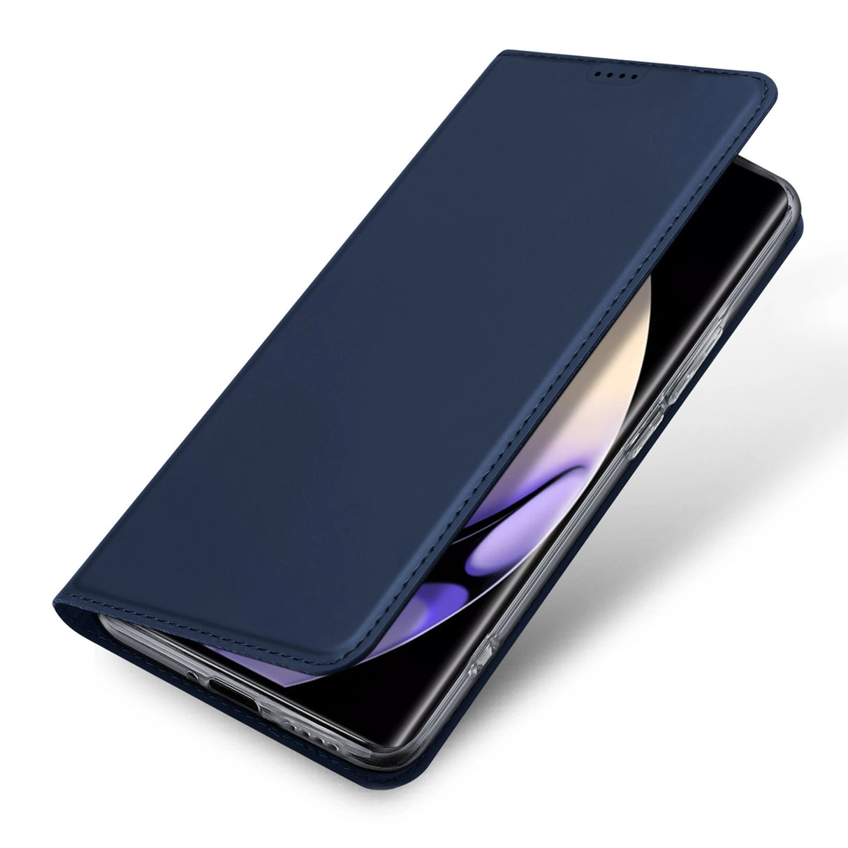 Dux Ducis Skin Pro-kasse til Realme 10 Pro+ flip cover kort tegnebog stativ blå