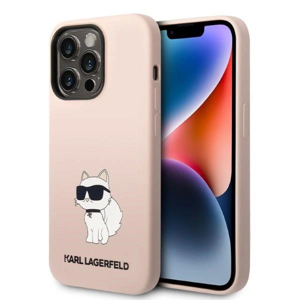 Karl Lagerfeld KLHCP14LSNCHBCP iPhone 14 Pro 6.1" hårdkasse pink/pink Silicone Choupette