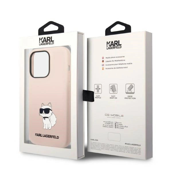 Karl Lagerfeld KLHCP14LSNCHBCP iPhone 14 Pro 6.1" hårdkasse pink/pink Silicone Choupette