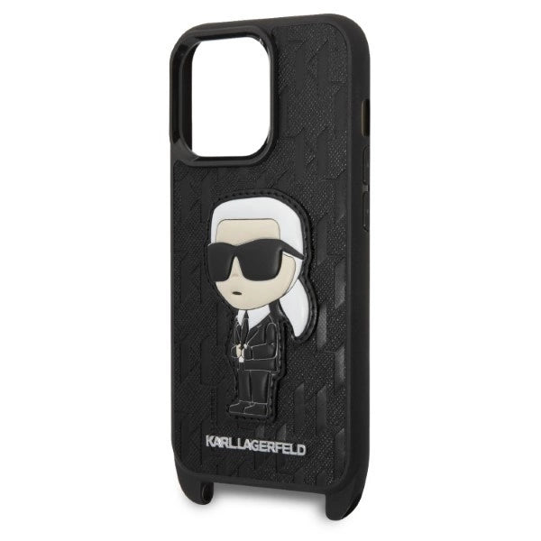Karl Lagerfeld KLHCP14LSTKMK iPhone 14 Pro 6.1" sort/sort hardcase Monogram Ikonik Patch