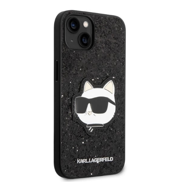 Karl Lagerfeld KLHCP14MG2CPK iPhone 14 Plus 6.7" sort/sort hardcase Glitter Choupette Patch