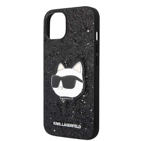 Karl Lagerfeld KLHCP14MG2CPK iPhone 14 Plus 6.7" sort/sort hardcase Glitter Choupette Patch