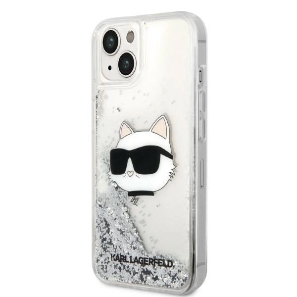 Karl Lagerfeld KLHCP14MLNHCCS iPhone 14 Plus 6.7" sølv/sølv hardcase Glitter Choupette Head