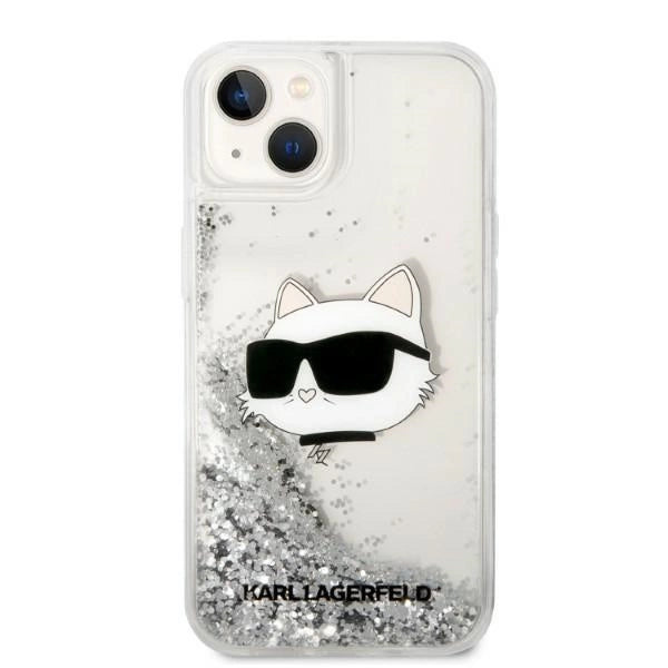 Karl Lagerfeld KLHCP14MLNHCCS iPhone 14 Plus 6.7" sølv/sølv hardcase Glitter Choupette Head