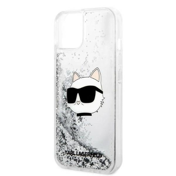 Karl Lagerfeld KLHCP14MLNHCCS iPhone 14 Plus 6.7" sølv/sølv hardcase Glitter Choupette Head