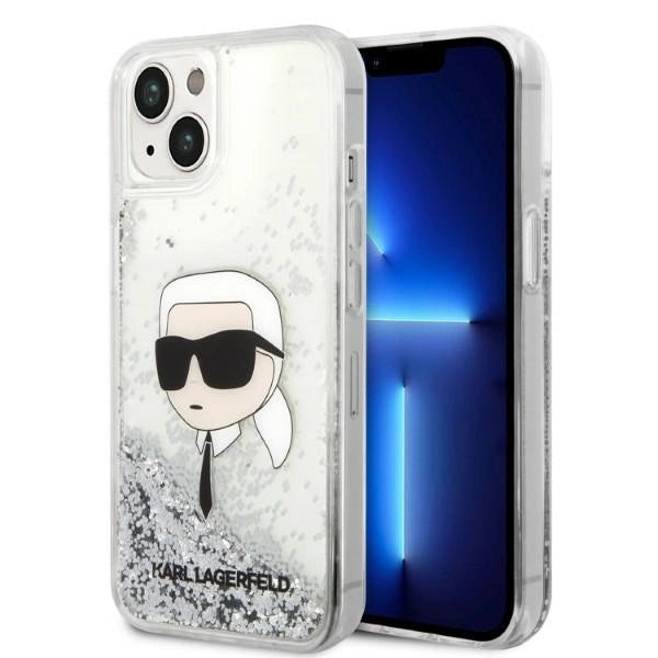 Karl Lagerfeld KLHCP14MLNKHCH iPhone 14 Plus 6.7" sølv/sølv hardcase Glitter Karl Head