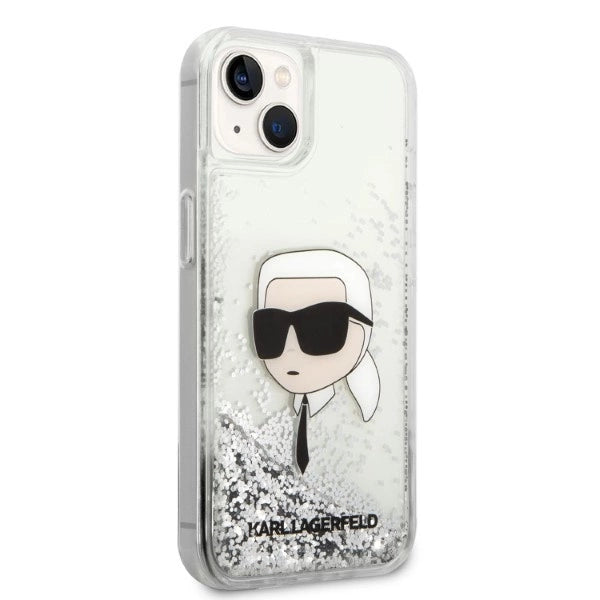 Karl Lagerfeld KLHCP14MLNKHCH iPhone 14 Plus 6.7" sølv/sølv hardcase Glitter Karl Head