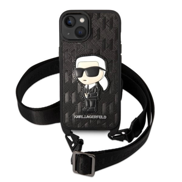 Karl Lagerfeld KLHCP14MSTKMK iPhone 14 Plus 6.7" sort/sort hardcase Monogram Ikonik Patch