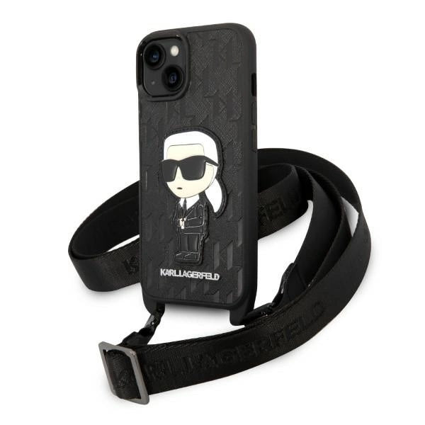 Karl Lagerfeld KLHCP14SSTKMK iPhone 14 6.1" sort/sort hardcase Monogram Ikonik Patch
