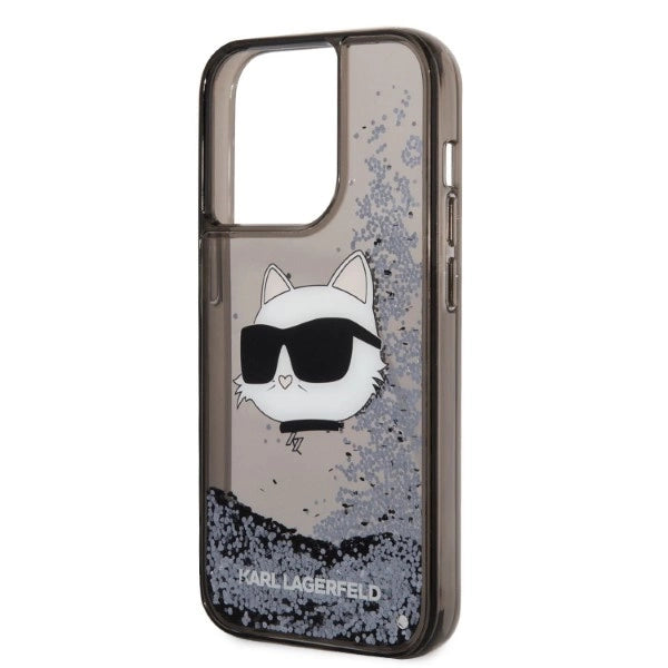 Karl Lagerfeld KLHCP14XLNCHCK iPhone 14 Pro Max 6.7" sort/sort hardcase Glitter Choupette Head