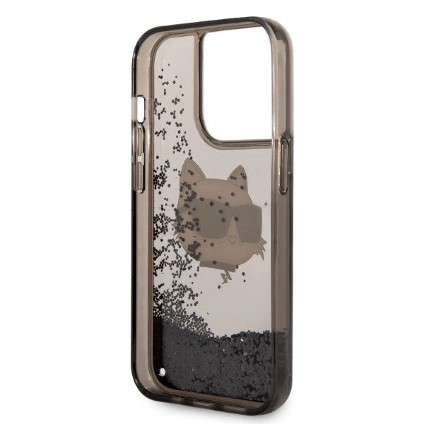Karl Lagerfeld KLHCP14XLNCHCK iPhone 14 Pro Max 6.7" sort/sort hardcase Glitter Choupette Head