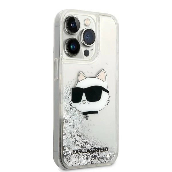 Karl Lagerfeld KLHCP14XLNHCS iPhone 14 Pro Max 6,7" sølv/sølv hardcase Glitter Choupette Head