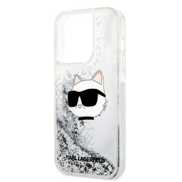 Karl Lagerfeld KLHCP14XLNHCS iPhone 14 Pro Max 6,7" sølv/sølv hardcase Glitter Choupette Head