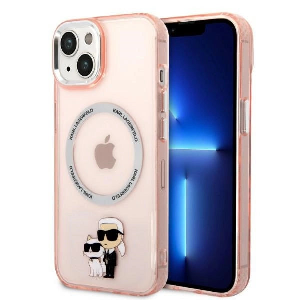 Karl Lagerfeld KLHMP14SHNKCIP iPhone 14 6.1" Hardcase pink/pink Iconic Karl og Choupette Magsafe